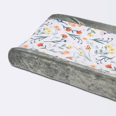 Image of Wipeable Changing Pad Cover with Plush Sides - Cloud Island™ Garden Floral