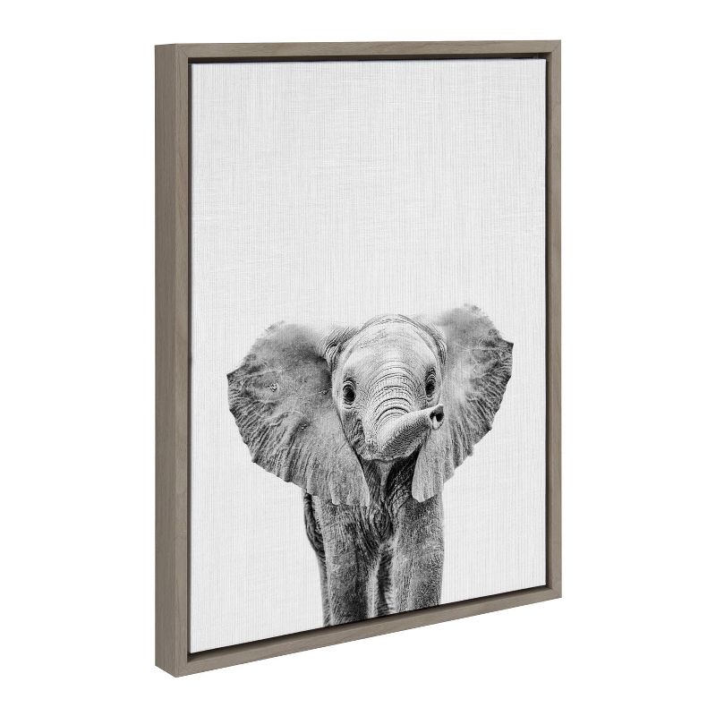 18" x 24" Sylvie Baby Elephant Framed Canvas by Simon Te - Kate & Laurel All Things Decor, 2 of 6