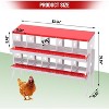 Chicken Nesting Box with Roll Out Egg Tray, Heavy Duty Galvanized Steel, Rustproof & Ventilated Laying Box for Chickens/Ducks, Wall Mount - 2 of 4