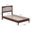 AFI Furnishings Becket Twin Solid Wood Low Profile Platform Bed, Walnut - 2 of 4