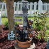 Sunnydaze 40"H Electric Polyresin Children Playing with Water Faucet Outdoor Water Fountain with LED Lights - 4 of 4