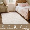 Modern Abstract Washable Rug - Thin Foldable Non-Slip TPR Backing Soft Low Pile Non-Shedding Carpet for Living Room Bedroom Minimalist Floor Mat - 4 of 4
