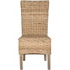 Sumatra 19" H Rattan Side Chair (Set of 2) - FOX1601 - Natural - Safavieh Couture - 3 of 4