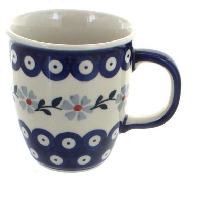 Blue Rose Polish Pottery Blue Violet Coffee Mug