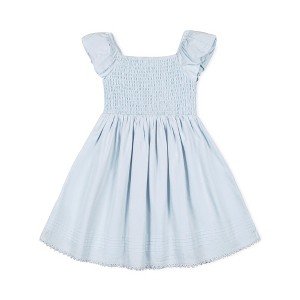 Hope & Henry Girls' Organic Sateen Cap Sleeve Special Occasion Smocked Flower Girl Dress, Kids - 1 of 4