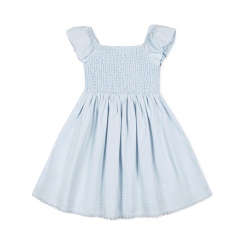 Hope & Henry Girls' Organic Sateen Cap Sleeve Special Occasion Smocked Flower Girl Dress, Kids - image 1 of 4