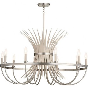 Felicity 37" 9 Light Chandelier Brushed Nickel - 1 of 3