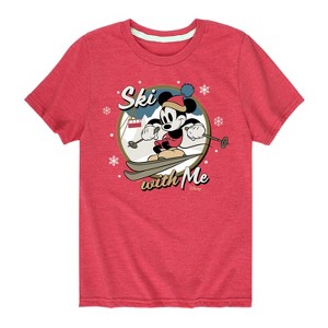 Boys' - Disney - Ski With Me Short Sleeve Graphic T-Shirt - 1 of 4