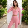 Anna-Kaci Active Women's Long Sleeve Cropped Sports Top with Buckle Detail - 3 of 4