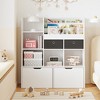 Toy Storage Organizer 47.8in Kids Bookshelf with Drawers Children Bookcase with Cubbies Wooden Toy Chest Playroom, Classroom, Nursery, Kids Room - 3 of 4