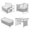 DSVIMOY 7-Piece Patio Sectional Sofa Set with Cushions, Outdoor Furniture Set with Coffee Table, Brown, 45.5“*25.4”*29.5* - 2 of 4