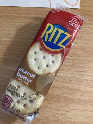 RITZ Peanut Butter Sandwich Crackers, Family Size, 16 - 1.38 oz Packs