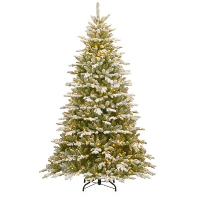 National Tree Company 7.5ft Snowy Sierra Spruce Tree with Clear Lights