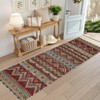 Washable Vintage Rug Non Slip Low Pile Rug Soft Throw Floor Cover Retro Distressed Foldable Indoor Carpet for Living Room Bedroom Playroom Nursery - 3 of 4