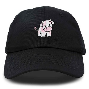 Dalix Strawberry Cow Embroidered Womens Cotton Dad Hat Baseball Cap - 1 of 4