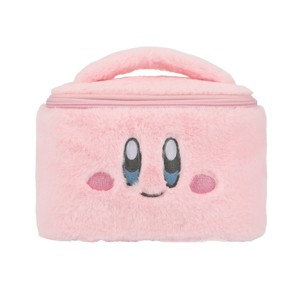 Kirby Character Face 21 Cm Pink Fuzzy Cosmetic Bag - 1 of 4