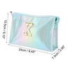 Unique Bargains Women's Letter K Makeup Bag Blue 1 Pc - 3 of 3