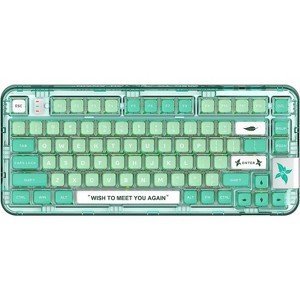 YUNZII Coolkiller CK75 Wireless Hot Swappable Mechanical Keyboard, Transparent Acrylic Gasket Mounted Keyboard (Glory Switch,Mint Green) - 1 of 4