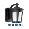 Progress Lighting East Haven 1-Light LED Outdoor Wall Lantern in Black with Clear Seeded Glass Shade - 3 of 3
