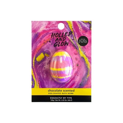 Holler and Glow Eggzactly My Type Tie Dye Bath Bomb - 4.23oz