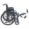 Drive Medical Streak Wheelchair with Flip Back Desk Arms, Elevating Leg Rests - 20" Seat - Blue - image 4 of 4