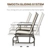 Maggift Patio Accent Chairs, Outdoor Chair, Park Love Seat with Breathable Sling Fabric for Lawn, Garden and Porch, Beige, 58.25"*32"*39.25" - 4 of 4