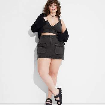 Women's Denim Cargo Mini Skirt - Wild Fable™