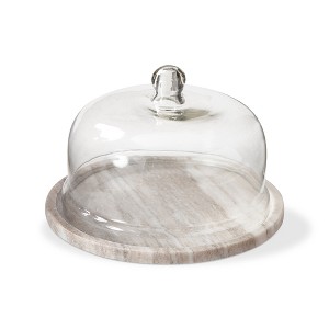 tagltd Onyz Marble Board with Glass Dome Set Of 2 - 1 of 2