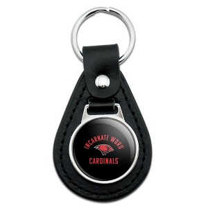 University of the Incarnate Word Cardinals Black Leather Keychain - 1 of 4