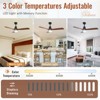 Walnut Wood Ceiling Fans with Lights and Remote Noiseless Reversible DC Motor 3 Blades for Farmhouse Patio Living Room Bedroom Office Indoor Outdoor - 3 of 4