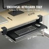 VEVOR Clamp on Keyboard Tray Under Desk, Desk Keyboard Tray Slide out with Sturdy No-drill C Clamp Mount,26.8x11 in Slide-out Computer Drawer,Black - 3 of 4
