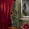 Nearly Natural 2-ft Cedar Spiral Artificial Tree (Indoor/Outdoor) - 4 of 4