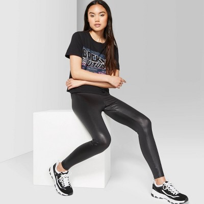 black leather leggings target