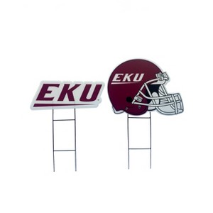 NCAA Eastern Kentucky Colonels Logo and Helmet 2pk Yard Sign Set - 1 of 1