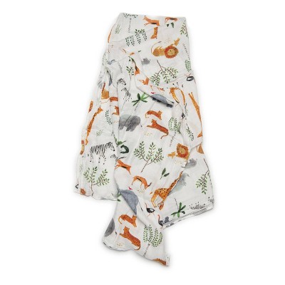 Loulou Lollipop Muslin Swaddle Blanket - Safari Jungle