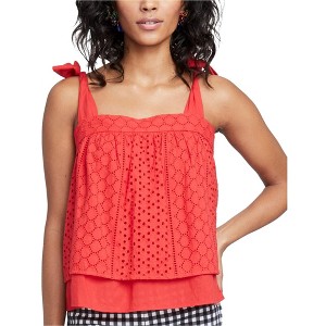 Rachel Roy Womens d Crop Top Blouse, Red, X-Small - 1 of 1