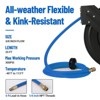 Auto Rewind Air Compressor Hose Reel 25FT 3/8" 300PSI | Commercial-Grade Dual Wall Mount Brackets + Tangles-Free Hybrids Hose - 4 of 4