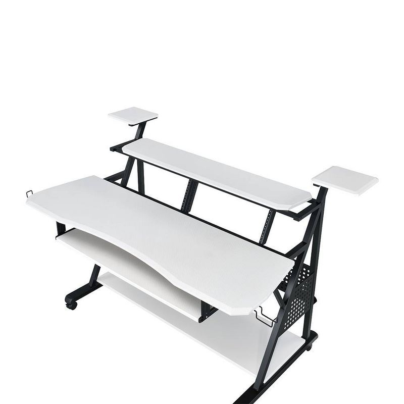 67&#34; Willow Desks White and Black Finish - Acme Furniture, 4 of 9