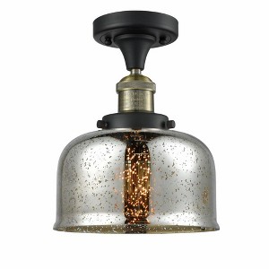 Bell Cage - 1 Light Semi-Flush Mount In Industrial Style-11.5 Inches Tall and 8 Inches Wide - 1 of 1