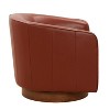 GDFStudio Langford Top Grain Leather Swivel Accent Chair - 4 of 4