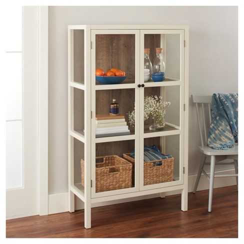 hadley 56.2" library cabinet with glass - threshold™