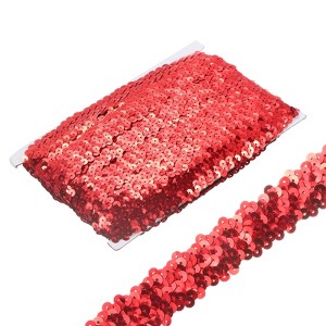 Unique Bargains Waterproof Flat Elastic Crafts Sewing Dress Sequins Trim Ribbon - 1 of 4