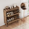 Wooden Shoe Cabinet with 2 Flip Drawers, Home Shoe Organizer, Shoe Rack with Adjustable Shelf, for Entryway, Hallway, Living Room - 4 of 4