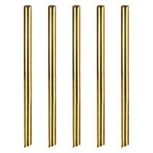 Unique Bargains 304 Stainless Steel Durable Reusable Drinking Straw 8.5" Length 5 Pcs - 1 of 4
