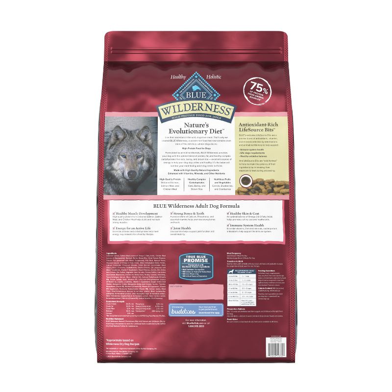 Blue Buffalo Wilderness Adult Dry Dog Food with Salmon Flavor - 28lbs, 3 of 12