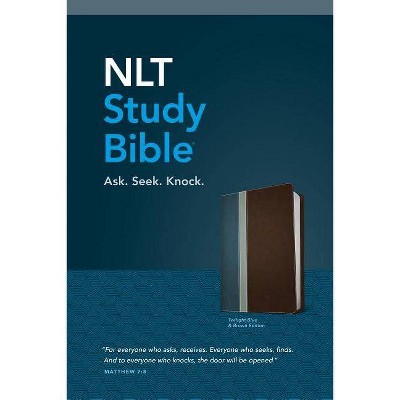 NLT Study Bible, Tutone - (Leather Bound)