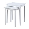 HomeStock Three Tier End Table with Hidden Storage Drawer, Open Shelves and Nickel Knob Perfect for Organizing Accessories - 3 of 4