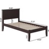 AFI Furnishings Nantucket Twin Platform Bed with Open Footboard and Turbo Charger in Espresso - 2 of 4