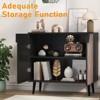 31.5 Inch Storage Cabinet with Shelf & Doors, Modern Sideboard Buffet Cabinet with Storage - 4 of 4