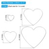 Unique Bargains Metal Hanging Decorations Heart Shape Dream Catcher Rings Silver 4 Sizes 2 Sets - 2 of 4